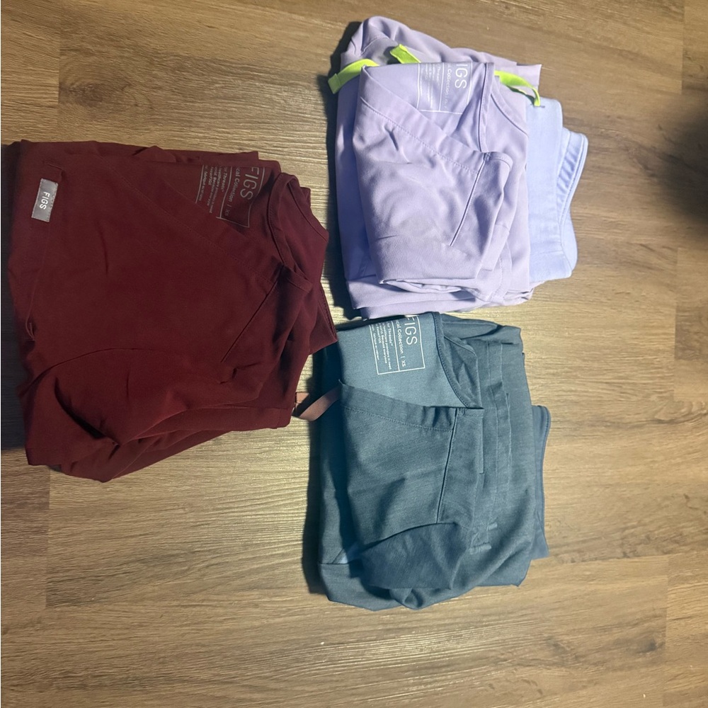 Figs Women's Sweatpants Set - Burgundy, Lavender, Gray